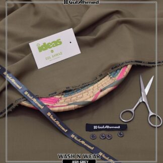 Ash Grey Wash N Wear Suit for Men