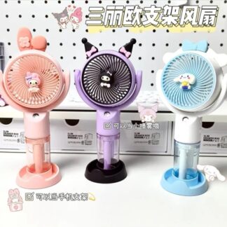 Mini Portable Fan 450mAh Rechargeable Pink White