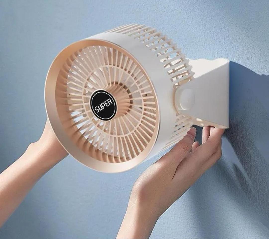 Mini Portable Off-White ABS Fan for Home Office Travel - Image 3