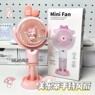 Portable Rechargeable Fan Pink Sanrio Character Design