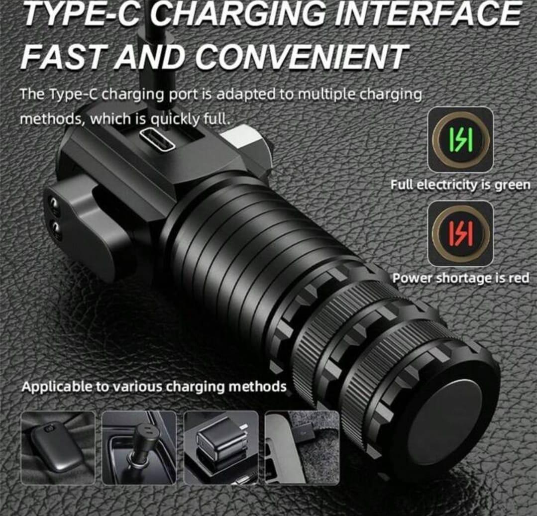 Compact Aluminum Flashlight with Cutter & Magnetic Tail - Image 3