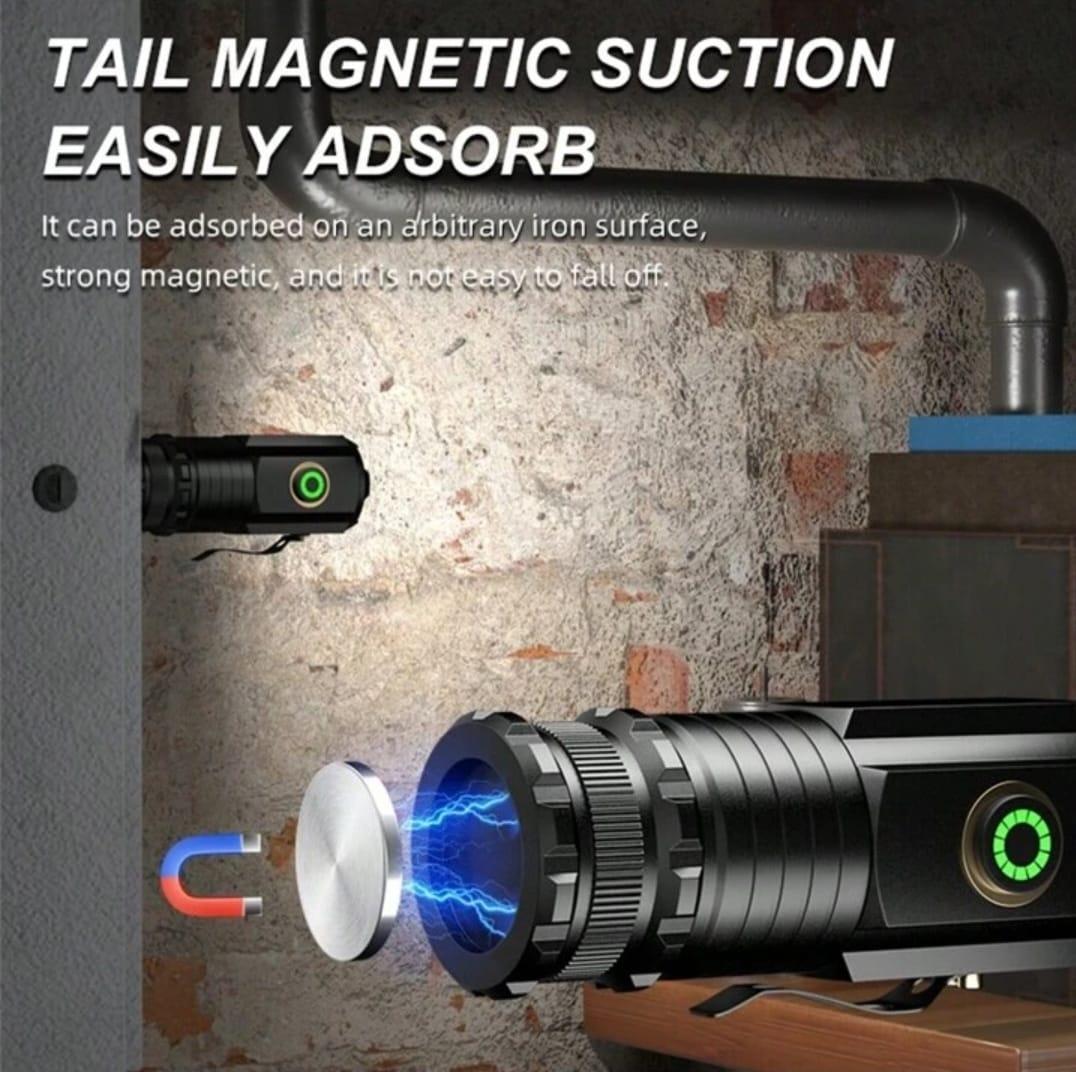 Compact Aluminum Flashlight with Cutter & Magnetic Tail - Image 4