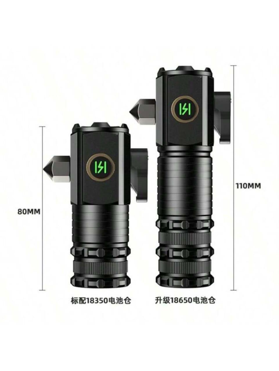 Compact Aluminum Flashlight with Cutter & Magnetic Tail - Image 5