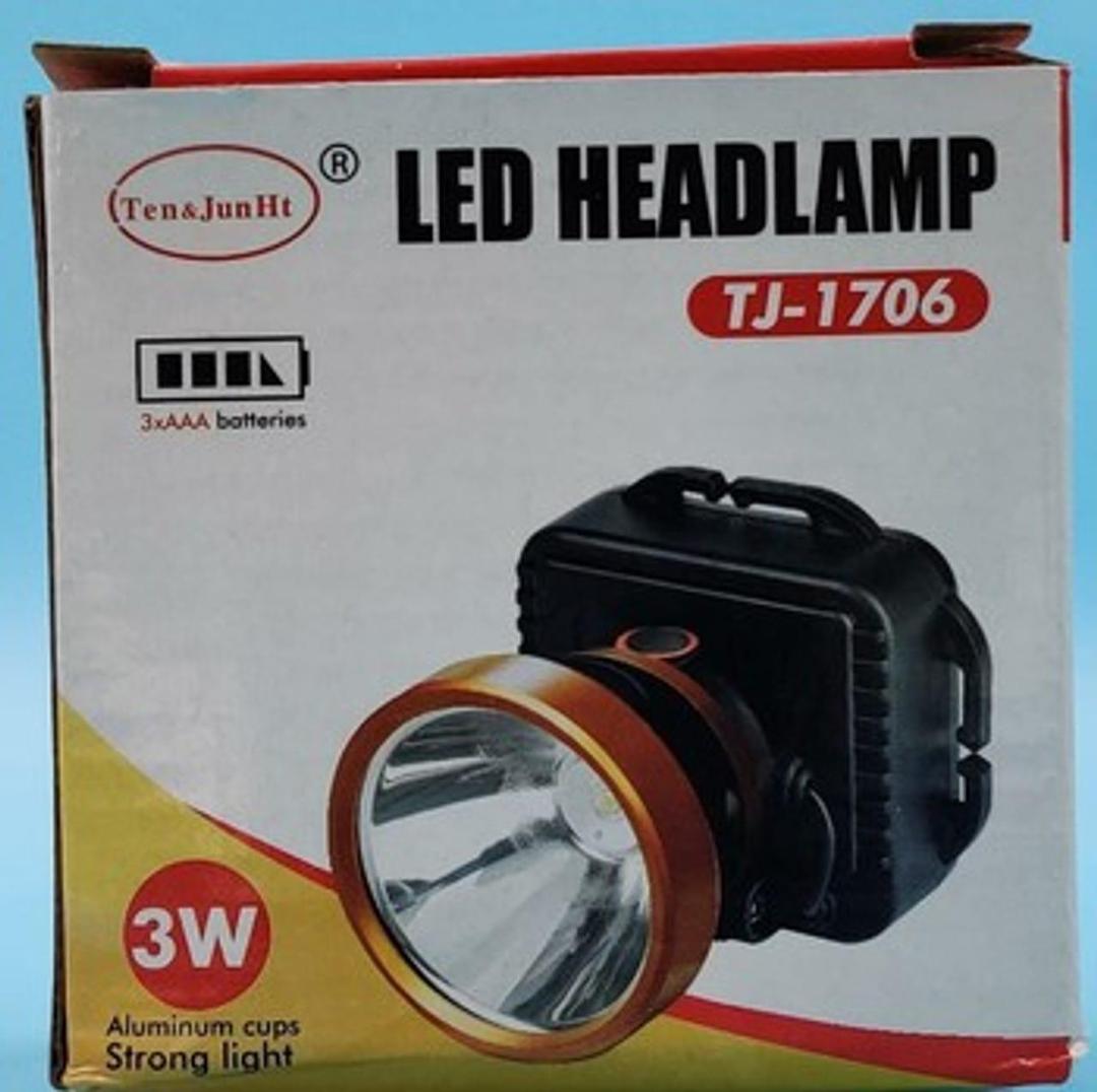 Rechargeable Headlamp 3W LED Black Orange - Image 2