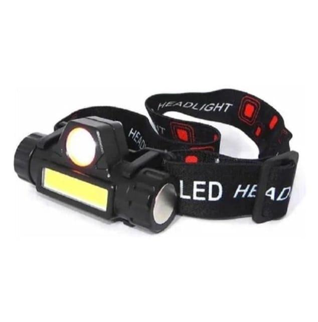 Rechargeable LED Headlight Black ABS Camping Hiking Portable - Image 3