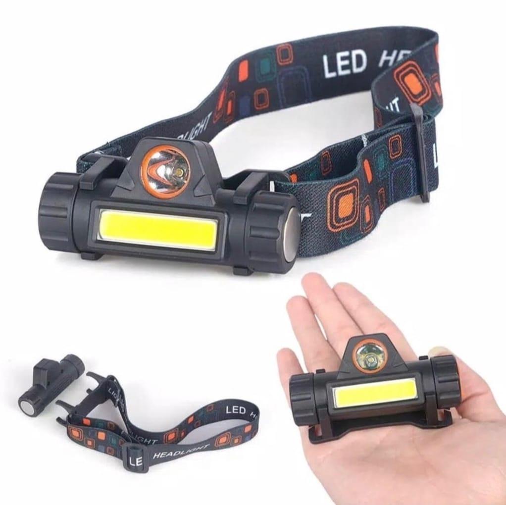 Rechargeable LED Headlight Black ABS Camping Hiking Portable - Image 4