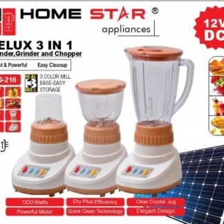 3-in-1 Electric Juicer Blender with Crystal Jug & 12V Power