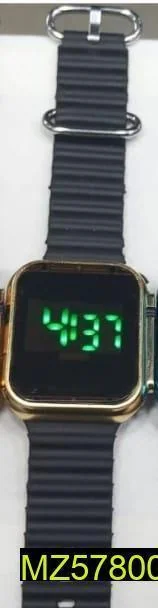 Men's Digital Watch Rubber Strap 35mm Round Display - Image 2