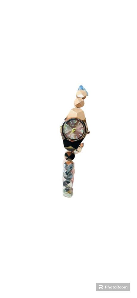 Women's Black Chain Strap Watch with Sparkles - Image 5