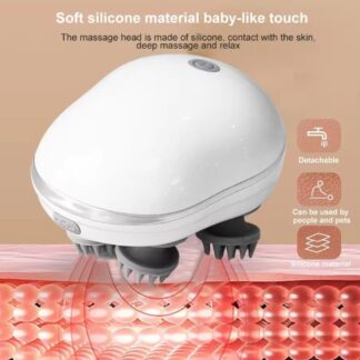 Silicone Scalp Massager for Pets & People White