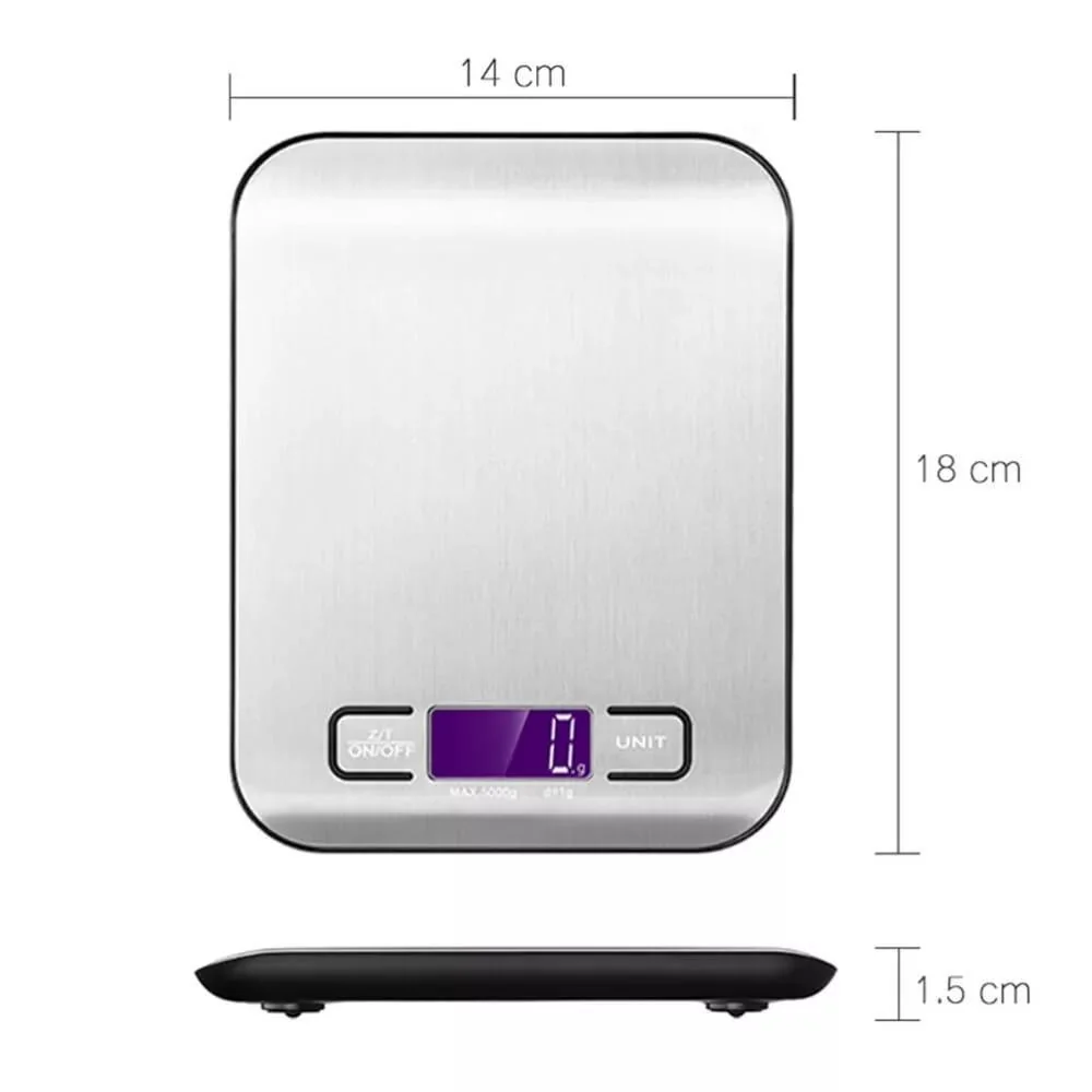 Stainless Steel Kitchen Scale with Measurement Markings – 1 Pc - Image 6