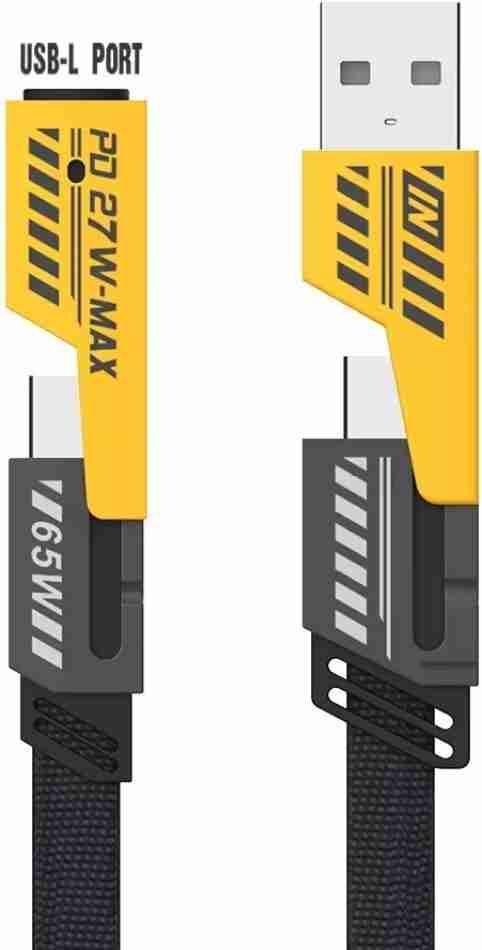 Fast Charging Cable 65W Type-C Golden TPE Braided - Image 4