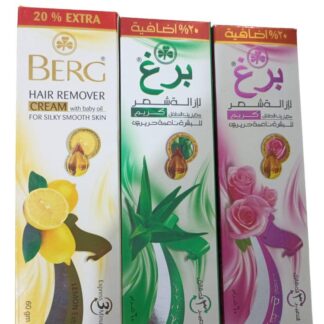 Berg Hair Removal Cream 3 Pack 60g Lemon Aloe Rose