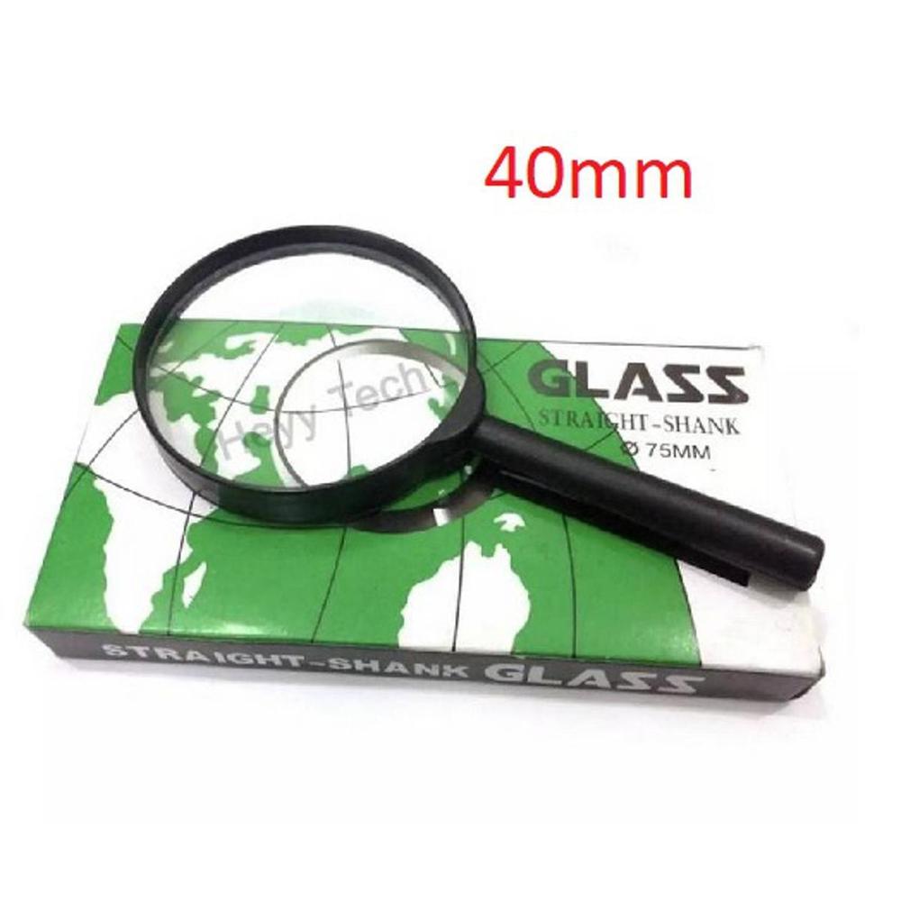5x Magnifying Glass Black Plastic Handle