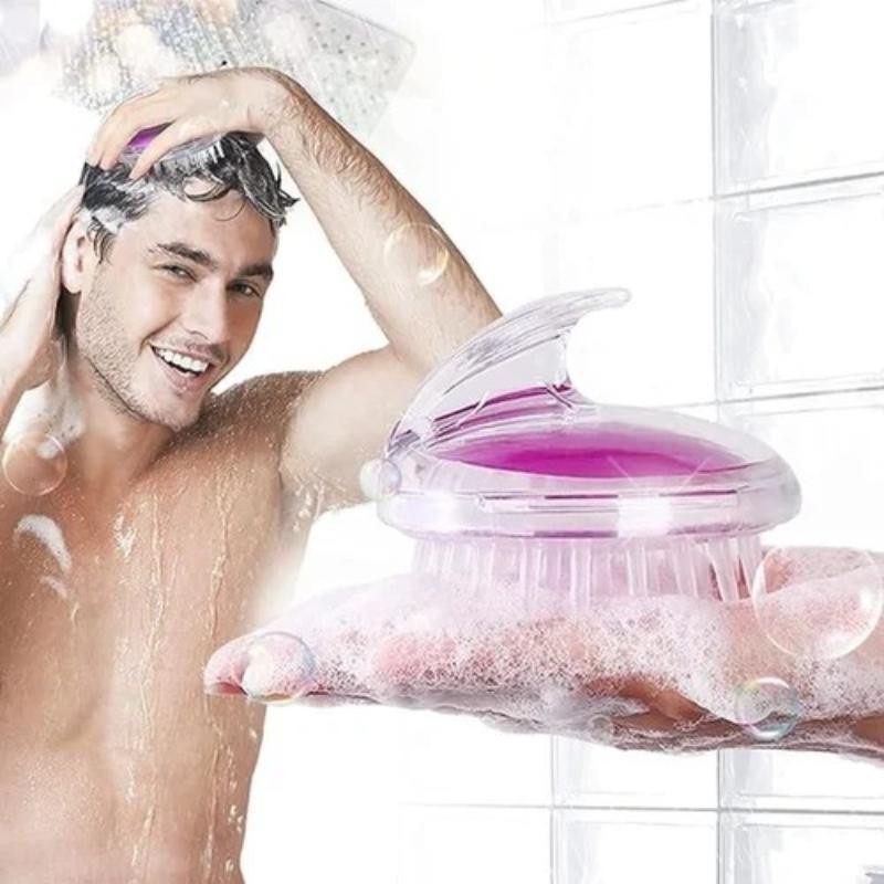 Scalp Massager Brush Set of 2 Silicone Exfoliator - Image 3