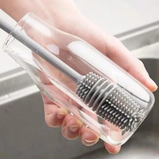 Premium Silicone Bottle Brush Set of 5 Grey