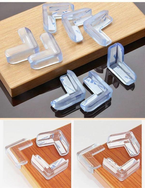 Table Corner Protector Transparent White ABS Plastic 4Pcs - Image 2