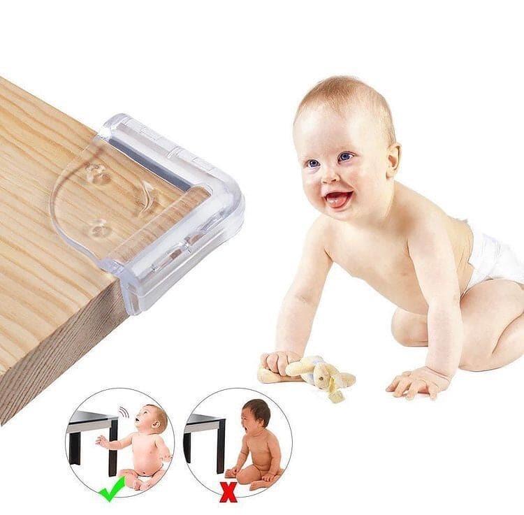 Table Corner Protector Transparent White ABS Plastic 4Pcs - Image 3
