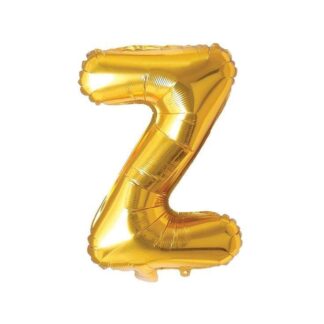 Z-Shaped Foil Balloon Gold 16"