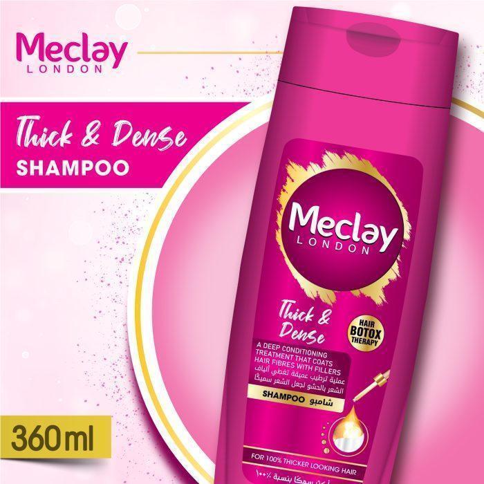 Meclay Thick & Dense Shampoo 360ml Pink Bottle