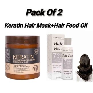 Hair Food & Keratin Mask Combo for Pakistani Hair