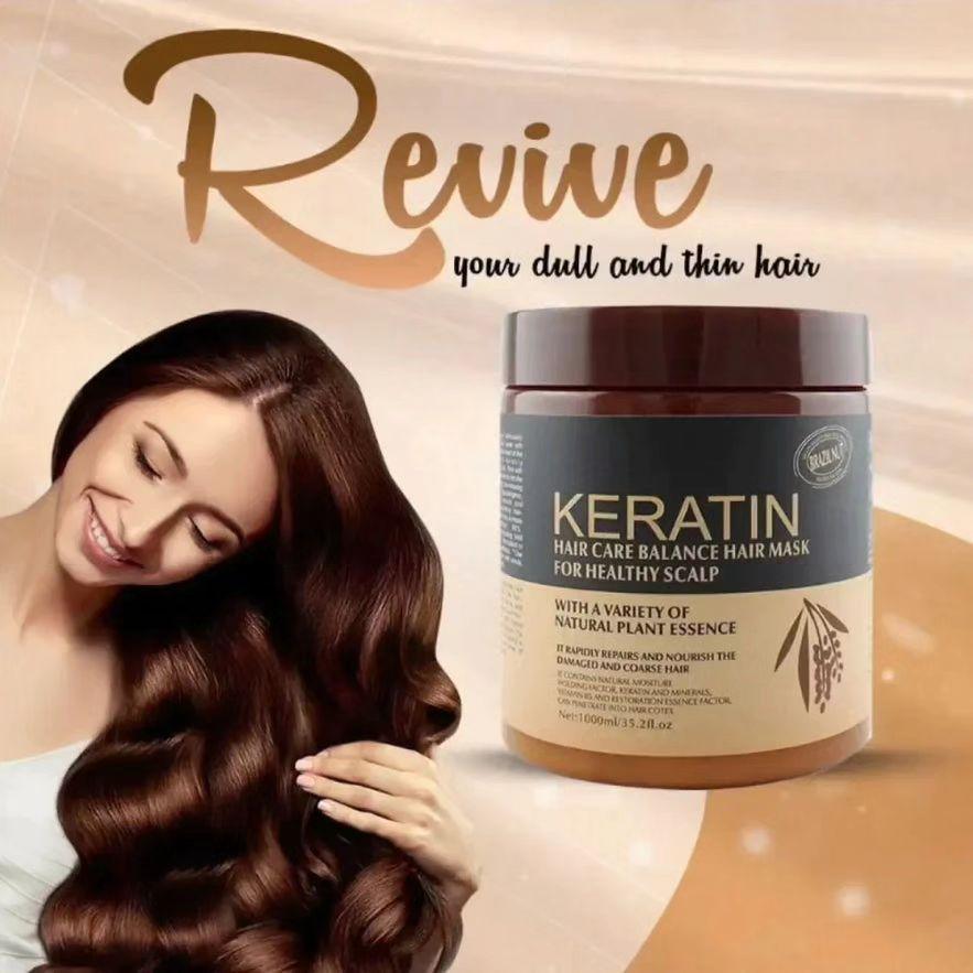 Premium Hair Mask 1000ml Smooth Cream for Frizz Control - Image 2