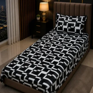 Stylist 2 Pcs Fleece Printed Single Bedsheet