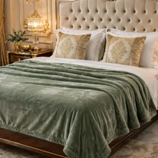 Luxury Fleece Plain Double Bed Ac Blanket