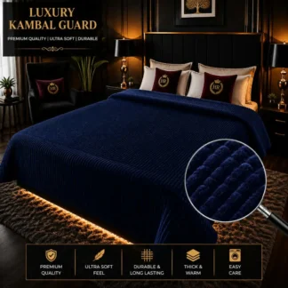 Elegant Plush Embossed Bubble Double Bed Blanket
