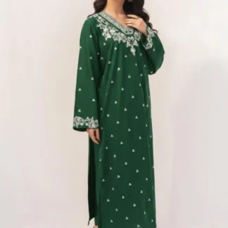 Green Embroidered Kurta Set for Women