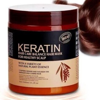 Keratin Hair Mask 500ml Brown Cream for Dry Frizzy Hair Repair