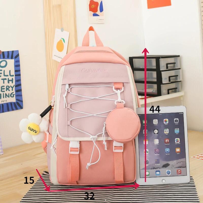 Nylon Backpack 5 Colors for Students Office Goers - Image 5
