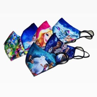 Kids Cotton Face Masks Pack of 6 Animated Characters