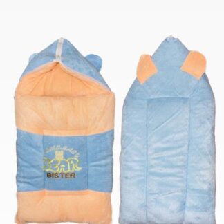 Baby Velvet Hooded Blanket Bear Sister Print