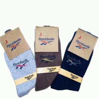 Men Cotton Crew Socks Light Blue Brown Navy Pack of 3