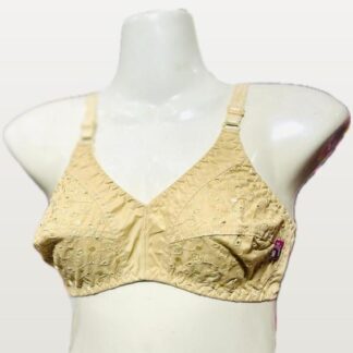 Cotton Non-Padded Bra V-Neck Adjustable Sizes 32-42