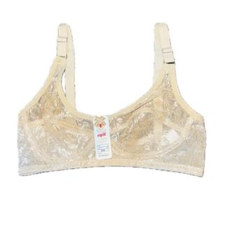 Elegant Lace Non-Padded Cotton Bra for Daily Wear