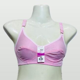 Premium Cotton Bra Pink Stretchable Daily Wear