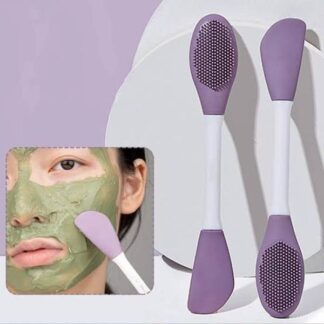 Purple Silicone Double Headed Face Mask Brush