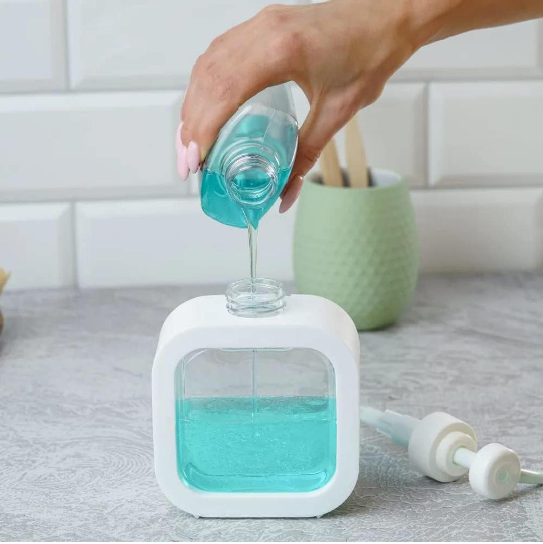 Refillable Liquid Soap Dispenser ABS Plastic Transparent Front - Image 2