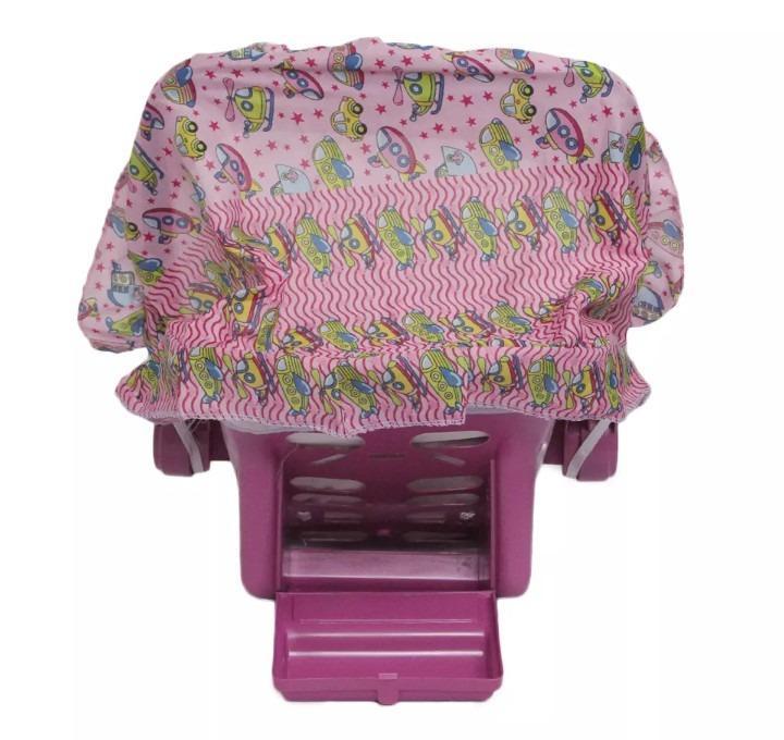 Pink Baby Carry Cot with Mosquito Net & Storage - Image 5