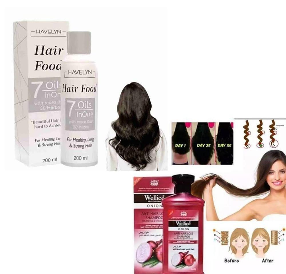 Wellice Onion Shampoo + Havelyn Hair Oil Bundle - Image 2