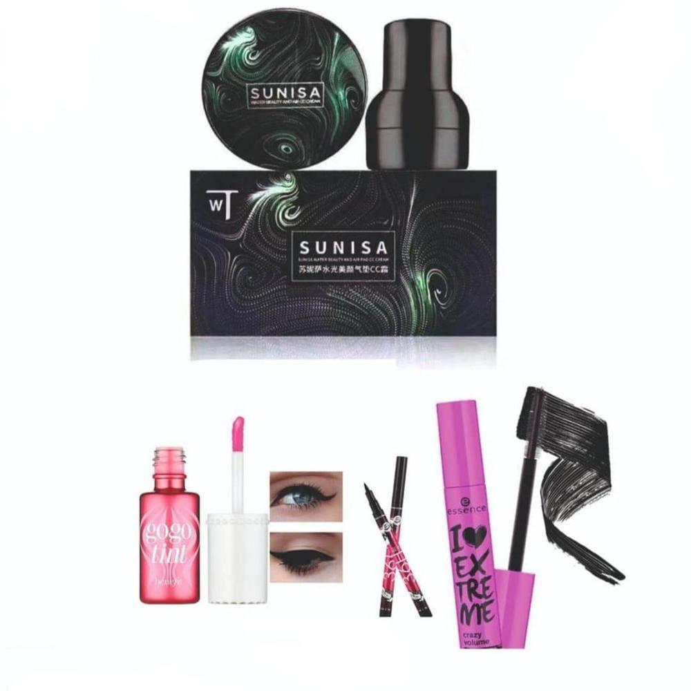 4-in-1 Cream Makeup Set Black Pink Multicolor
