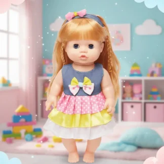Baby Doll Happy Every Day with Feeding Bottle & Music Baby Feeding Musical Dol