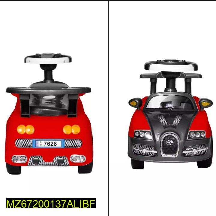 Kids Stroller Car Red Yellow Plastic Safety Ride - Image 3