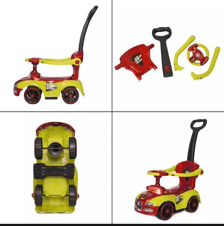 Kids Stroller Car Red Yellow Plastic Safety Ride - Image 6