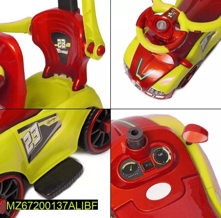 Kids Stroller Car Red Yellow Plastic Safety Ride - Image 8