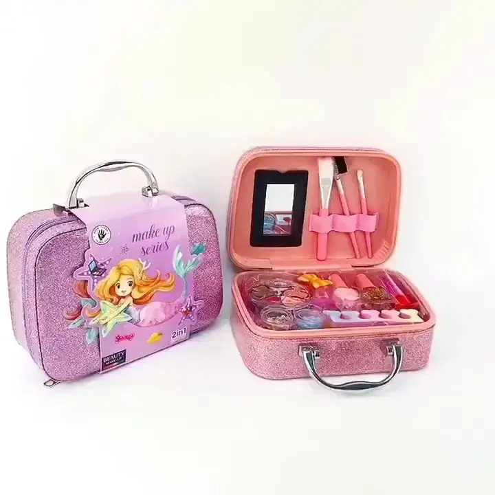 2 in 1 Unicorn Kids Makeup Kit Bag - Image 2