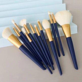 Navy Gold 12-Piece Blending Makeup Brush Set