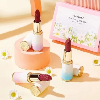 Premium Matte Lipstick Set 3 Shades Gold Accents